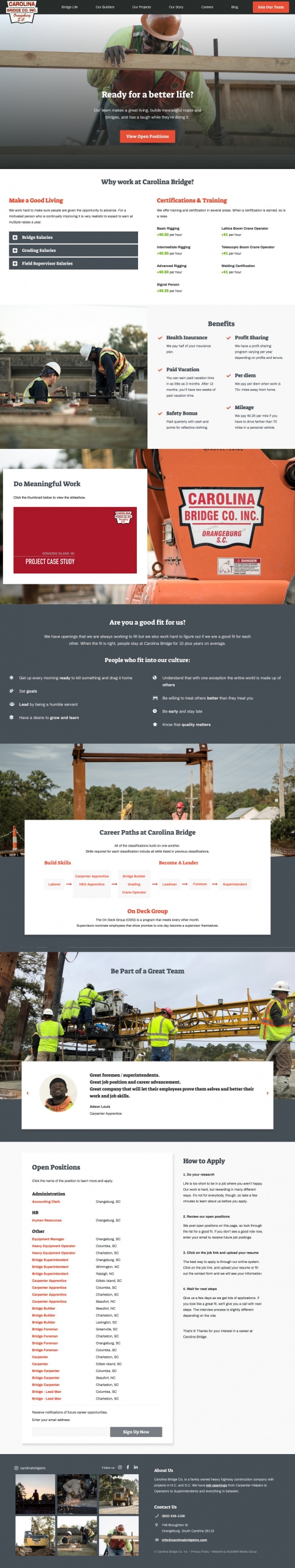 Carolina Bridge Careers Page