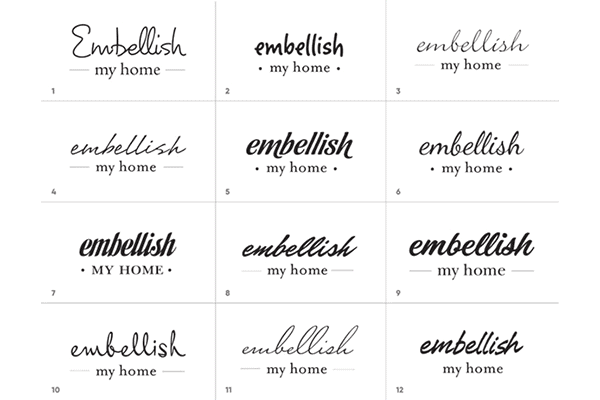 Embellish My Home Branding Process - Logotypes