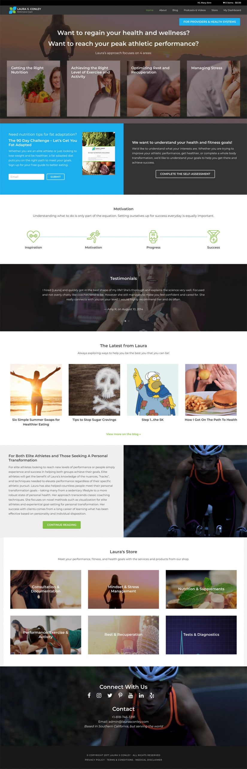 Wellness Portal Homepage