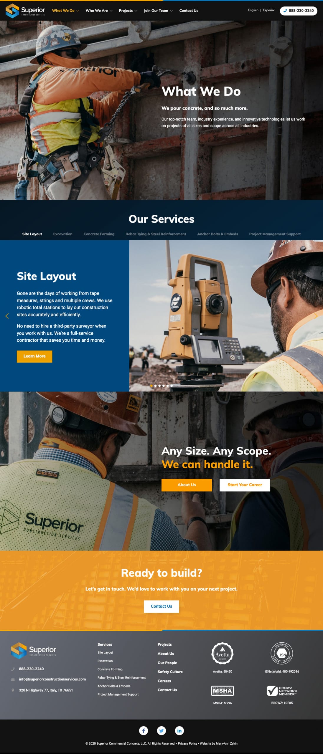 Superior Construction Services - All Services Page