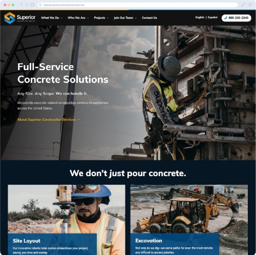 Superior Construction Services Website
