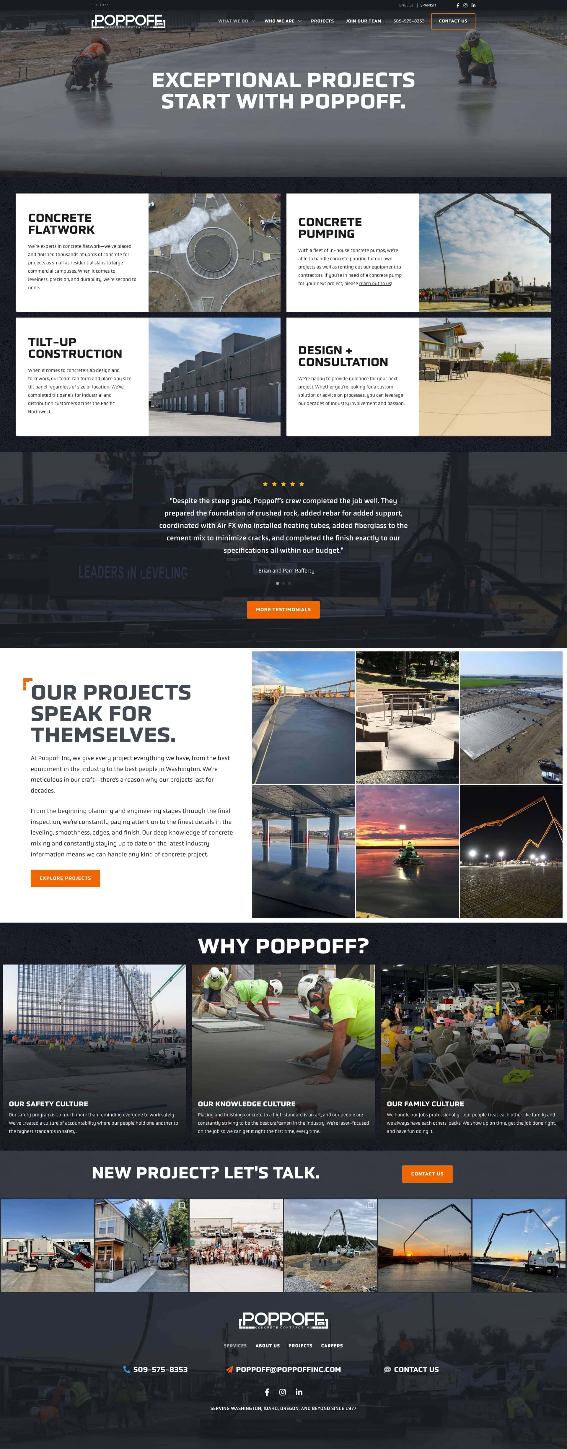 Poppoff Inc Services Page
