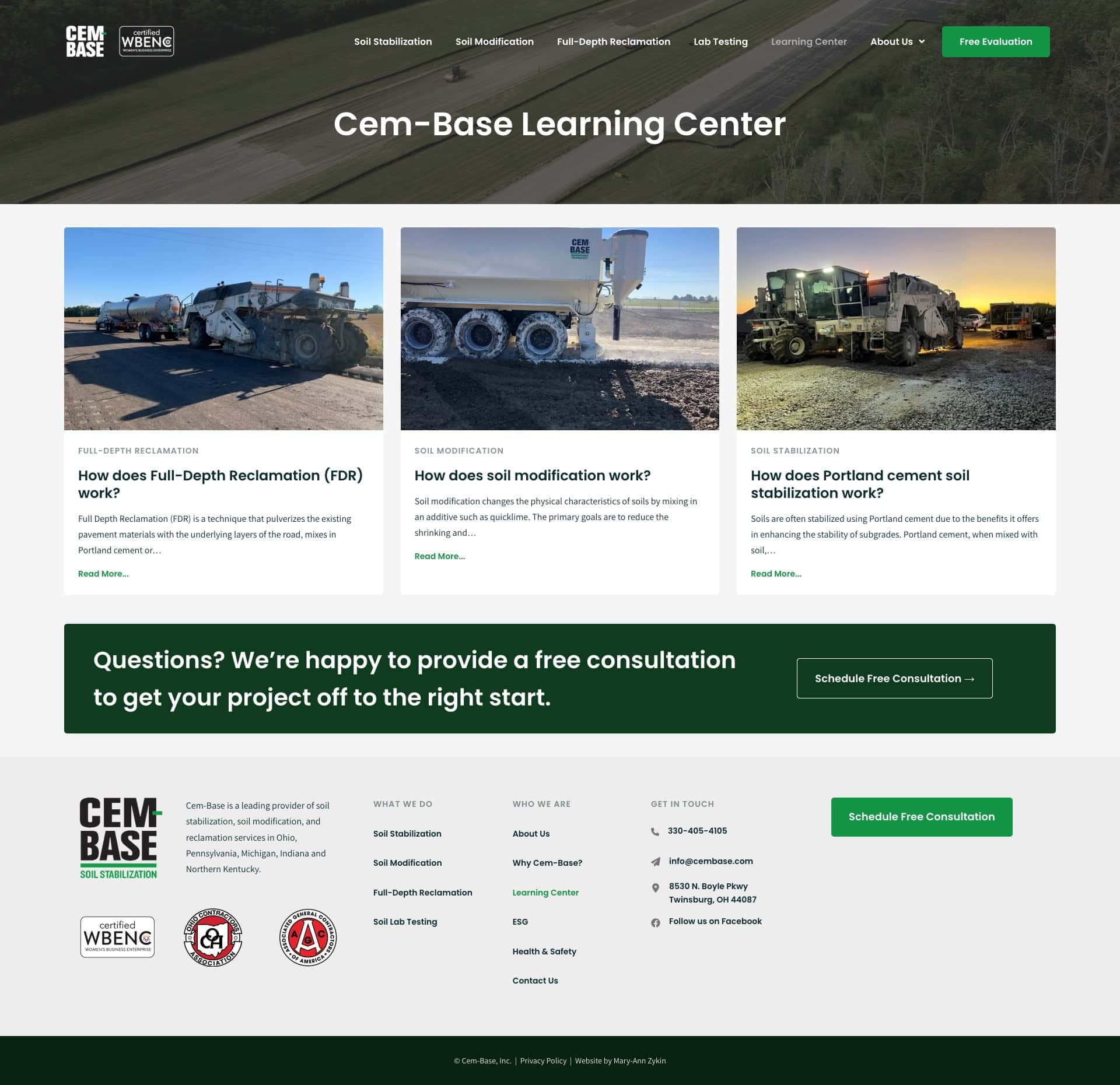 Cem-Base Learning Center Page by Mary-Ann Zykin
